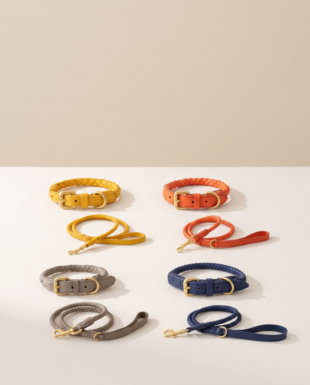 Bergen Woven Collar and Leash Set